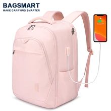 18.5’’ Large Backpacks for Women College Shool bag BAGSMART Notebook Travel Laptop Backpack with USB Charging Port Computer Bag
