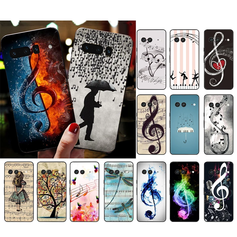 

Phone Case for Google Pixel 7 Pro 7 6A 6 Pro 5A 4A 3A Pixel 4 XL Pixel 5 6 4 3 XL 3A XL 2 XL Music Notes Case