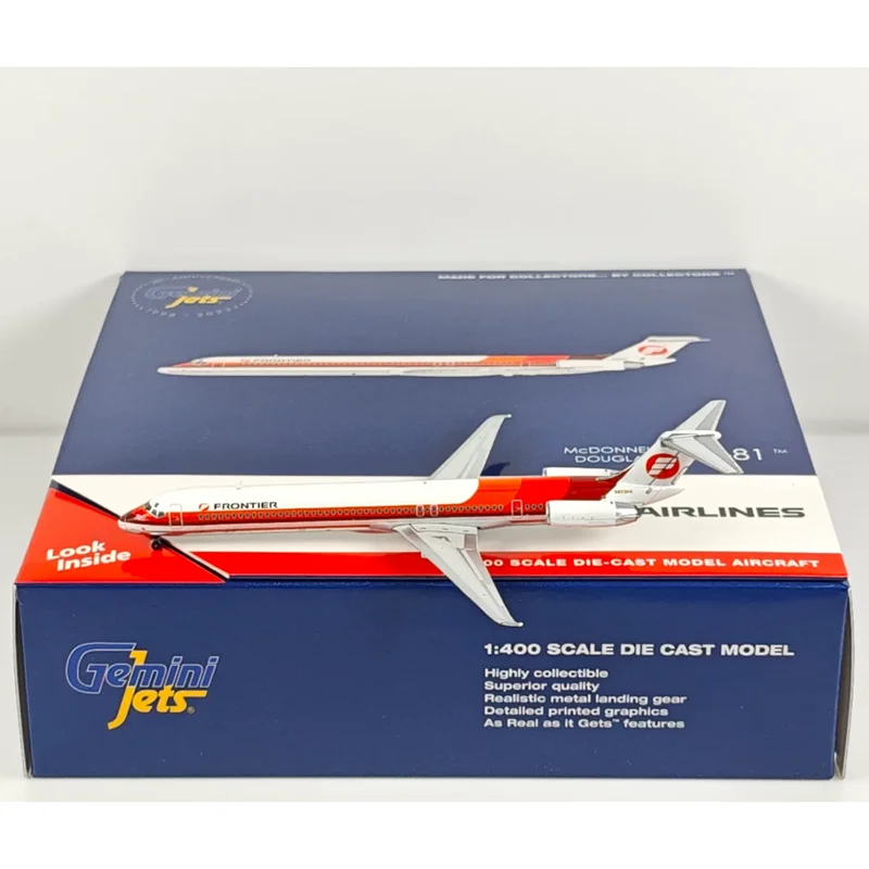 Фото Коллекционная модель самолета GeminiJets 1/400 Scale Border Air MD-80 N859HA из сплава, предмет декора №2