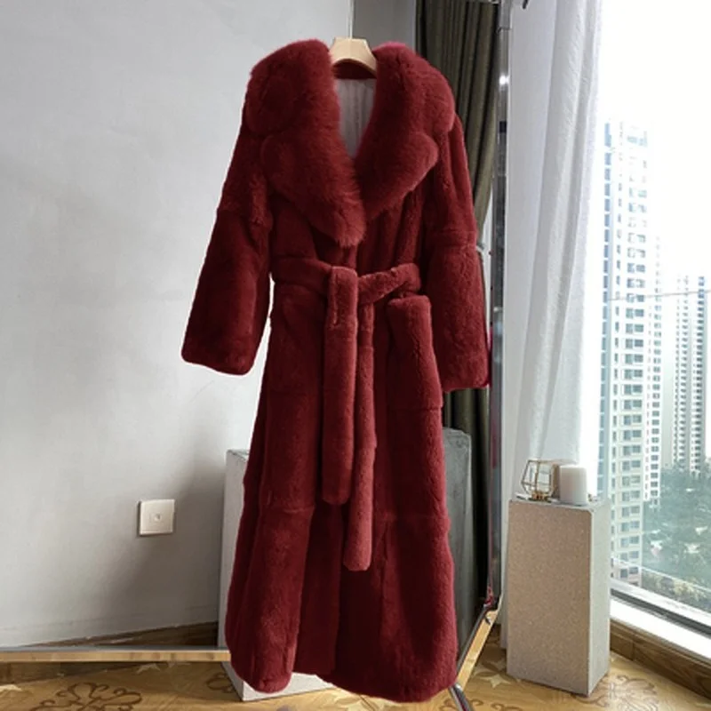 Female Long Plush Coat Big Fake Mink Faux Fur Warm Coat jacket women Winter Black Long Fashion Autumn and Winter Faux Fur Coat