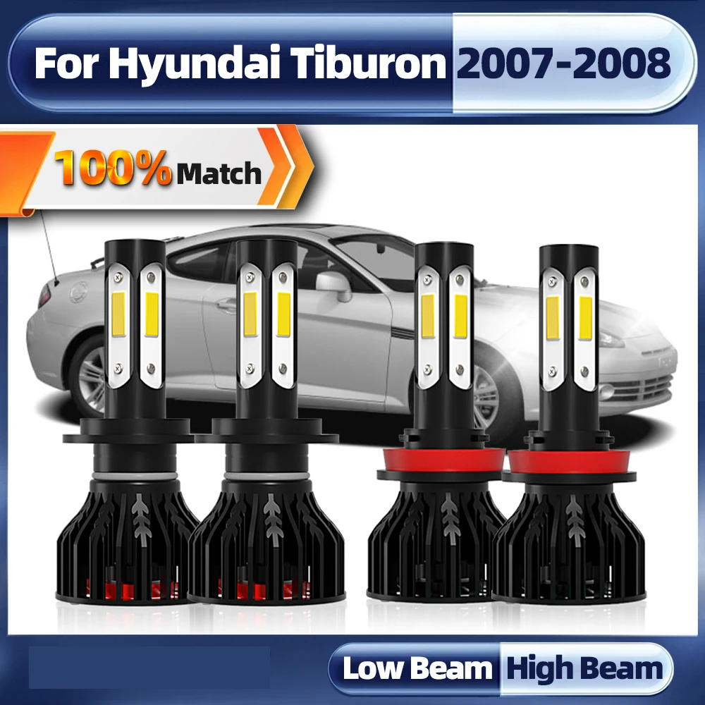 

H7 H11 LED Canbus Headlights Bulbs 6000K 40000LM 240W LED Headlamps Turbo CSP Chip Car Light For Hyundai Tiburon 2007 2008