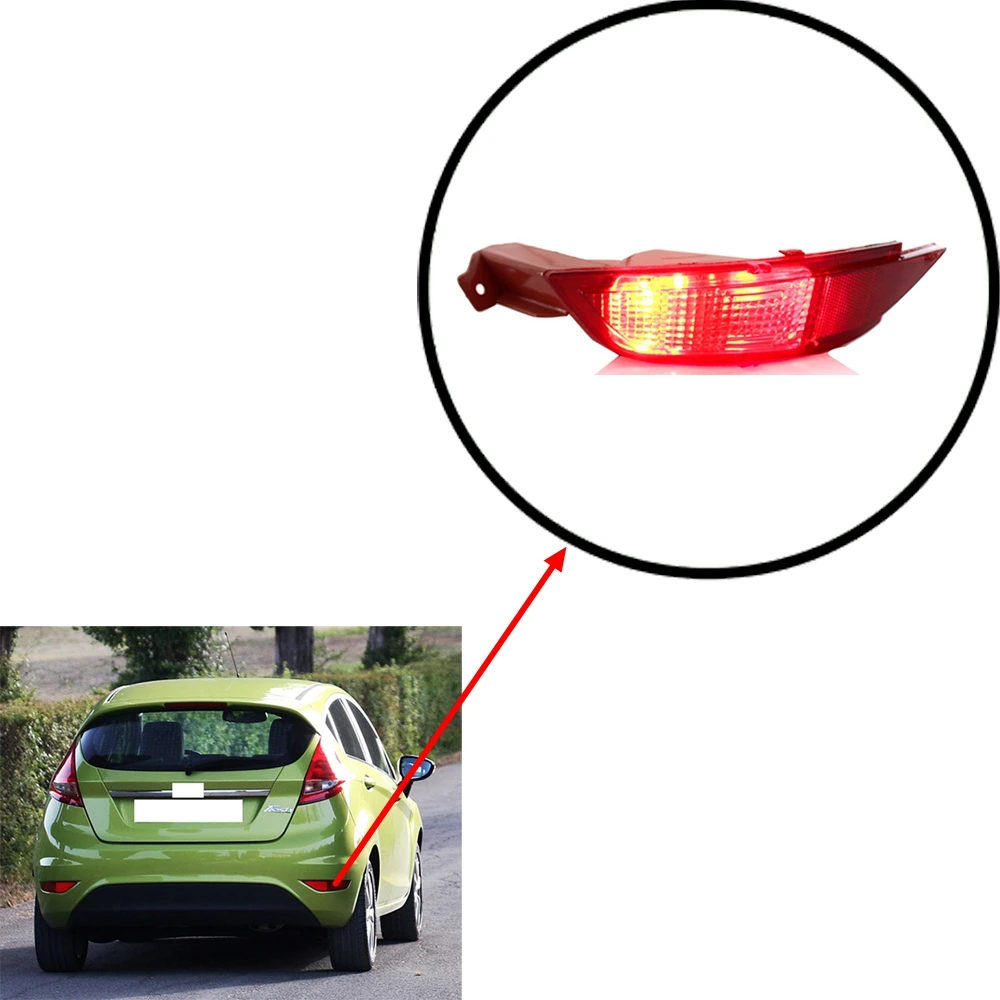 

LED Bumper Light Assembly Case For FORD Fiesta 2009-2015 LED Light Red Color