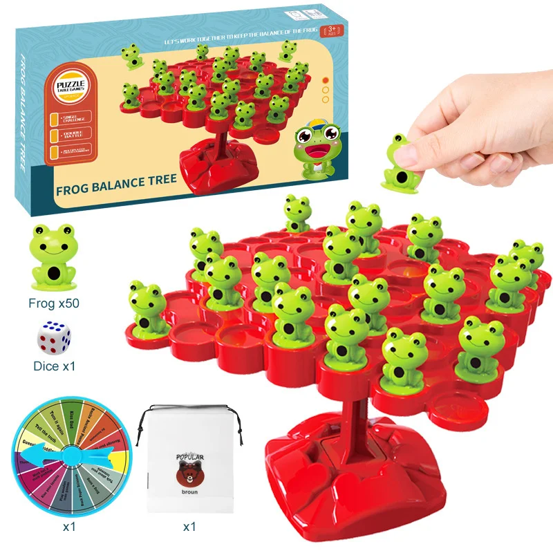 

Toy Balance Tree Math Montessori Frog Educational Leisure Parent-child Interaction Tabletop Party Game Kids Learning Toys Gift