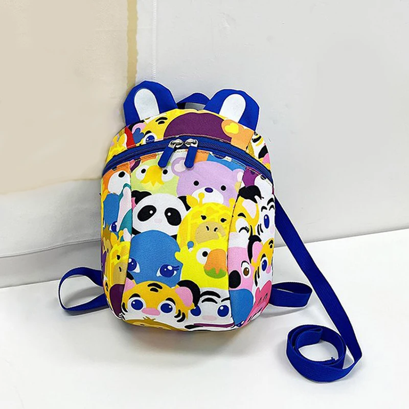 Cartoon Animal Print Children's Mini Backpacks Kids Cute Print Bags Fashion Anti Lost Harness Bag Boy Girl Kindergarten Bags