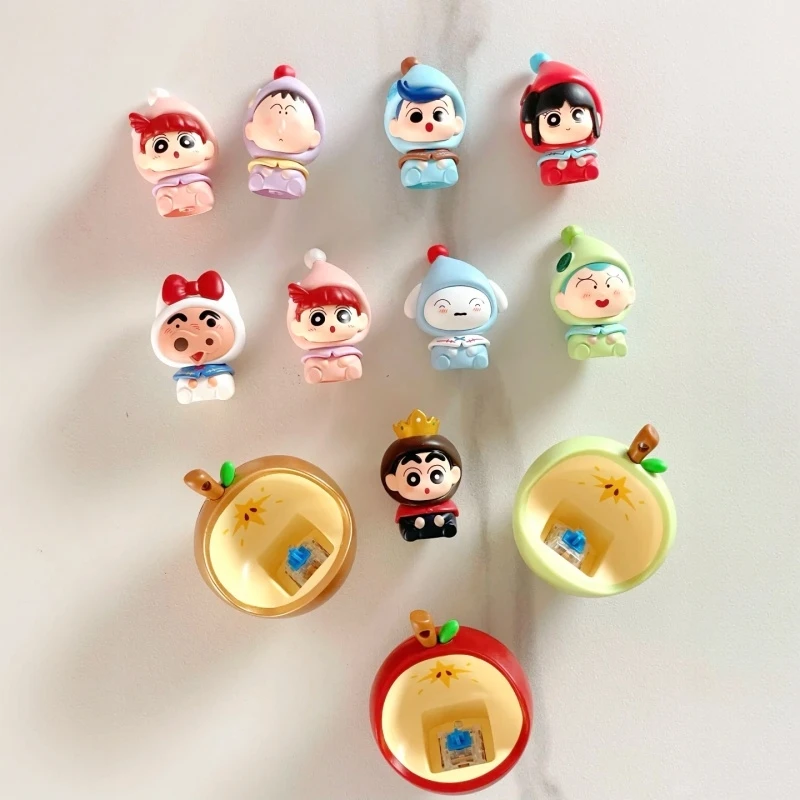 Фото В наличии: Оригинальные игрушки-сюрпризы Maiwa Crayon Shin-chan Shirokama Windman Dwarf Fairy Tale Knock Knock Keyboard Keycap Blind Box – подарки №5