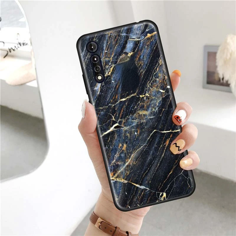 

Marble Case for Motorola Moto G8 Play G 5G Power Lite E6s Stylus One Hyper Edge Fusion Plus TPU Phone Cover