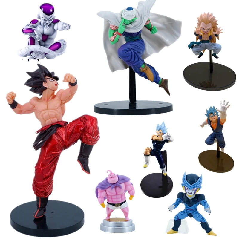 

Dragon Ball Z Super Saiyan Figurines Vegeta Gohan Action Figure Piccolo Goku Majin Buu Cell Figure Collection PVC Statue Toy