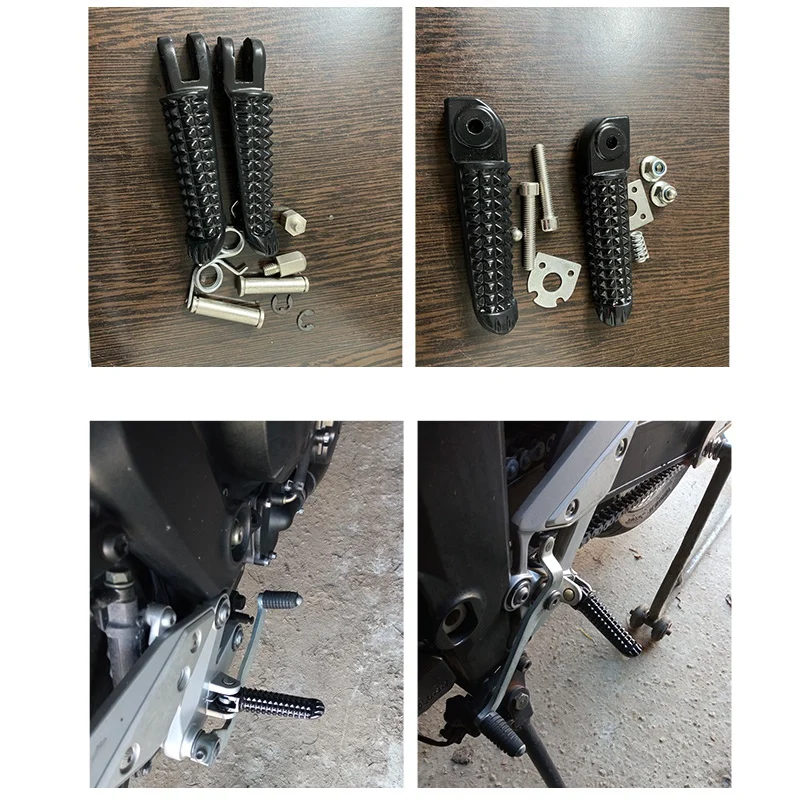 Черные передние подножки подходят для Yamaha YZF-R6 YZF-R1 YZF R6S 2003-2008