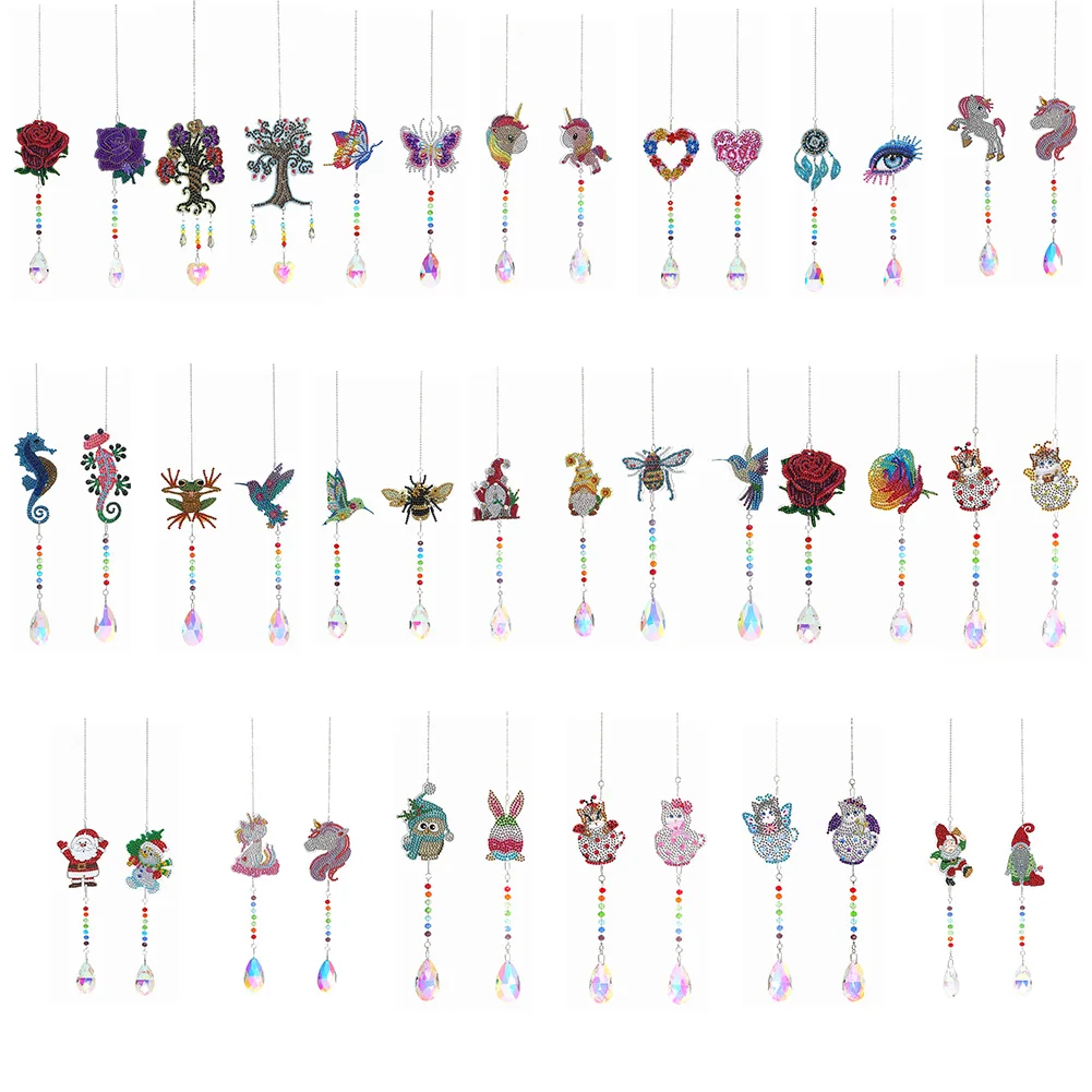 

Набор для алмазной живописи «сделай сам», картина из кристаллов, подвеска с призмами, украшение светильник дома, комнаты, настенное украшен...