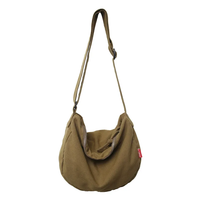 Minimalist Style Solid Black Packages Large Capacity Hobos Japan Style Crossbody Bags For Women