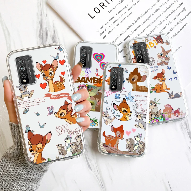 

Disney Fawn Bambi Cool Transparent Phone Case For OPPO Find X6 X5 X3 F21 Neo Lite A96 A57 A77 A74 A76 A55 A54 A53 K10 5G