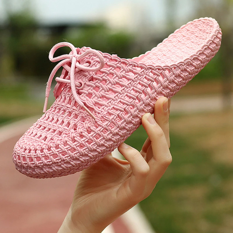 

Шлепанцы женские летние, дышащие, со шнуровкой, шнуровка, шлепанцы для студентов