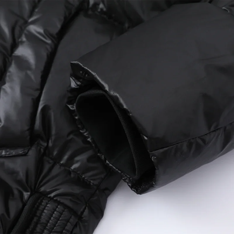 Роскошная зимняя мужская одежда YEAE черная пуховая куртка толстый теплый средний