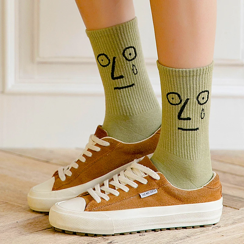 5 Pairs/Box Korea New Arrivals Harajuku Trend Women Candy Colors Casual Funny Socks Female Kawaii Socks School Girls Crew Socks
