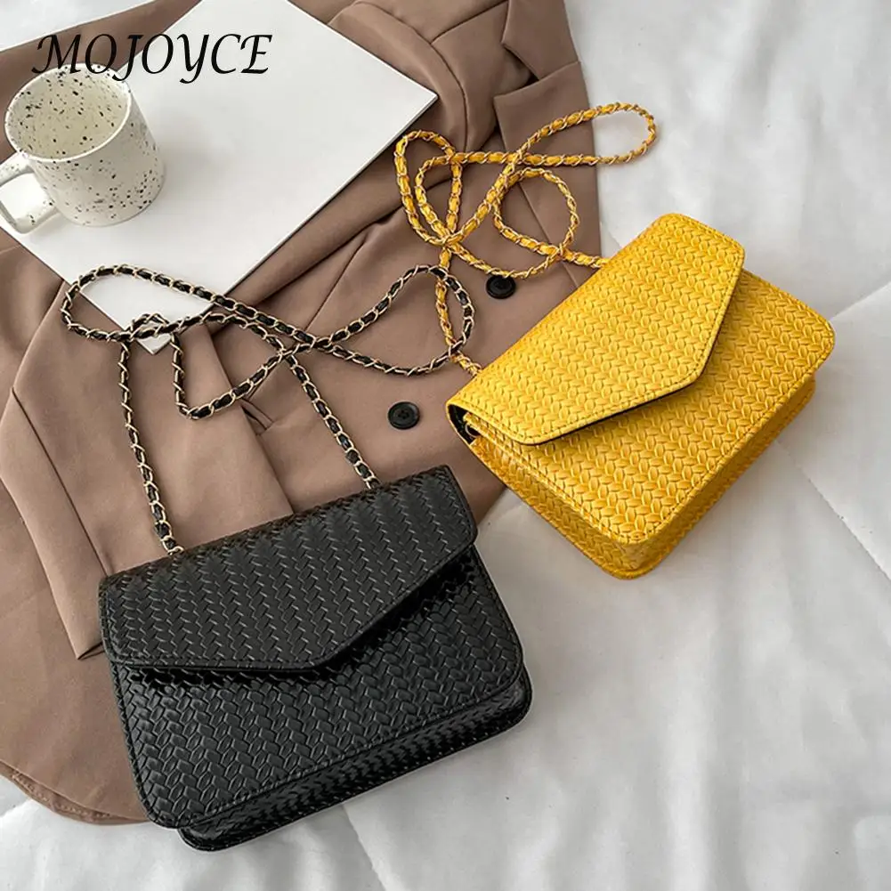

Retro Women Design Luxury Hand Bag Female Travel PU Leather Pure Color Shoulder Bag Ladies Chain Small Crossbody Bags