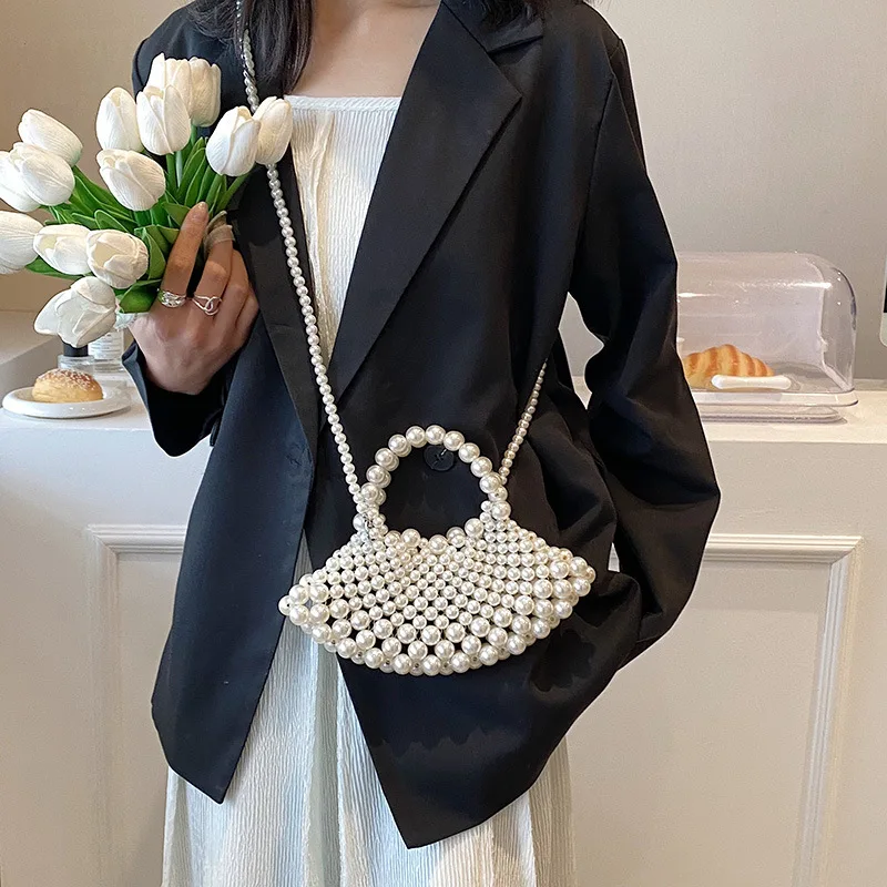 

Женская сумка-тоут через плечо, с жемчугом