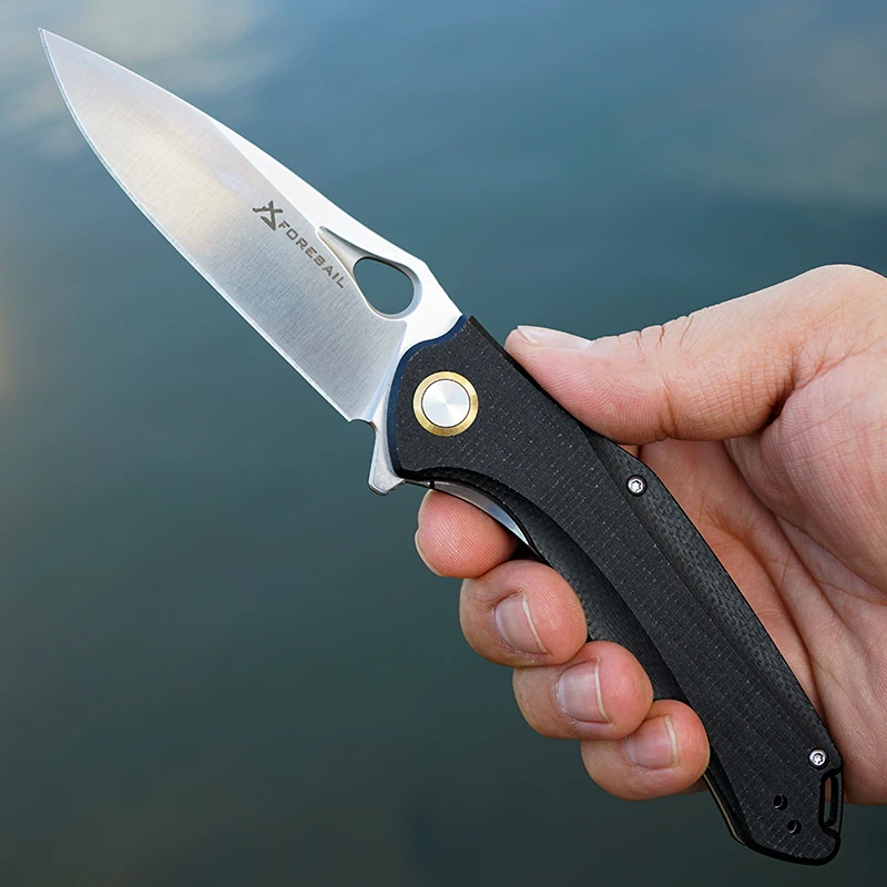 Практичный карманный нож из стали Sandvik двусторонний зажим для глубокой переноски