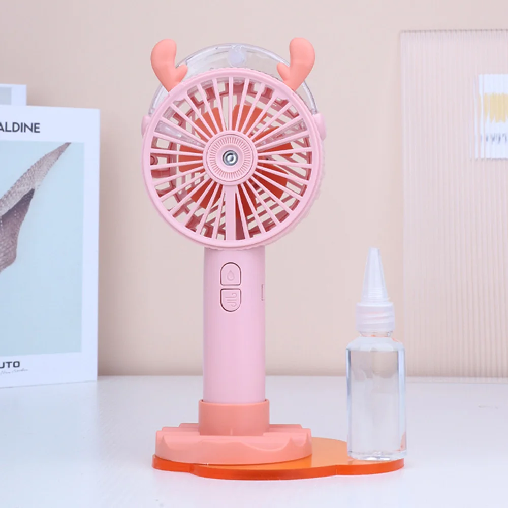 

Портативный небольшой вентилятор с держателем для сотового телефона, гидратор с распылителем, зарядка через USB, портативный красочный увла...