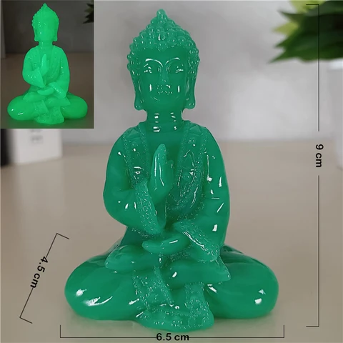 4 стиля светящаяся искусственная Драгоценная камень, тайская статуэтка Будды, светящаяся садовая Статуэтка