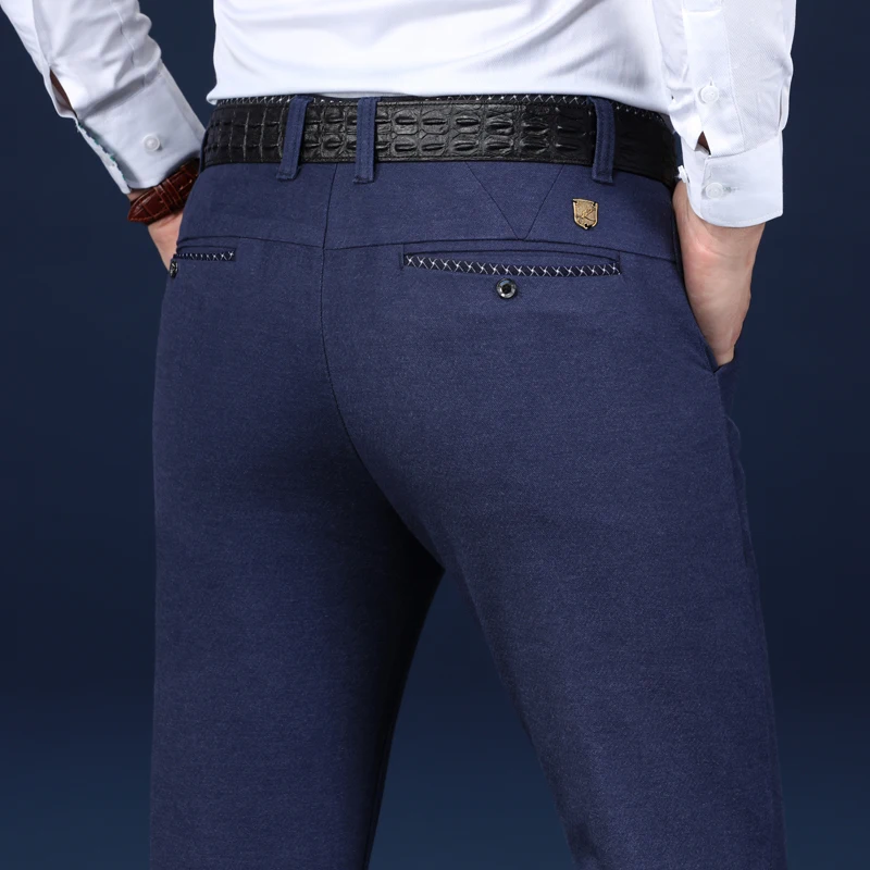 Брюки мужские прямые стрейчевые Классические деловые Костюмные штаны