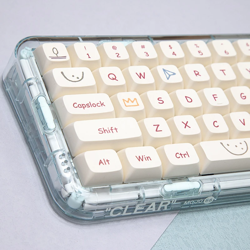 

Колпачки для клавиш с граффити на 131 клавиш, колпачки для клавиш XDA Profile PBT для переключателя Cherry Mx, механическая клавиатура с сублимационной печатью, Мультяшные колпачки для игровых клавиш