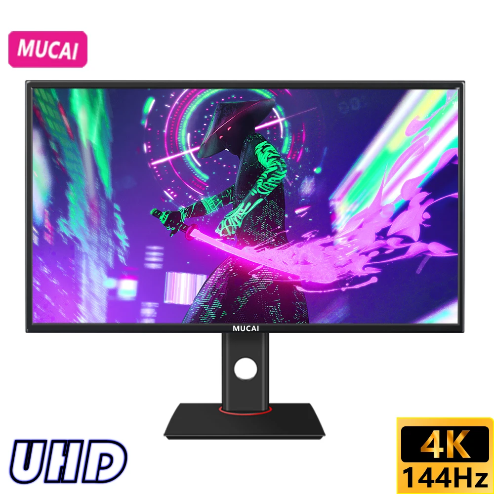 

MUCAI 27 Inch Monitor 4K144Hz IPS UHD Desktop LED Display Gamer Computer Screen HDMI-compatible 2.1/DP/3840*2160