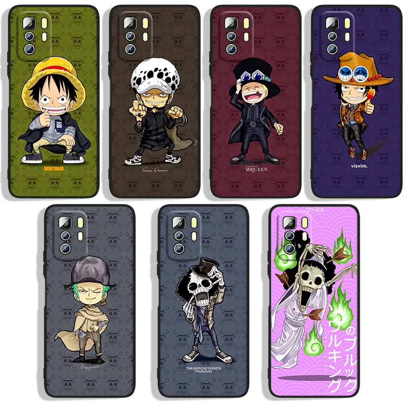 

Anime Ones-Pieces Trend Phone Case For Xiaomi Redmi Note 11E 11T 11S 10T 10S 9S 9T 8T 7 Pro Plus Lite Max Black Cover