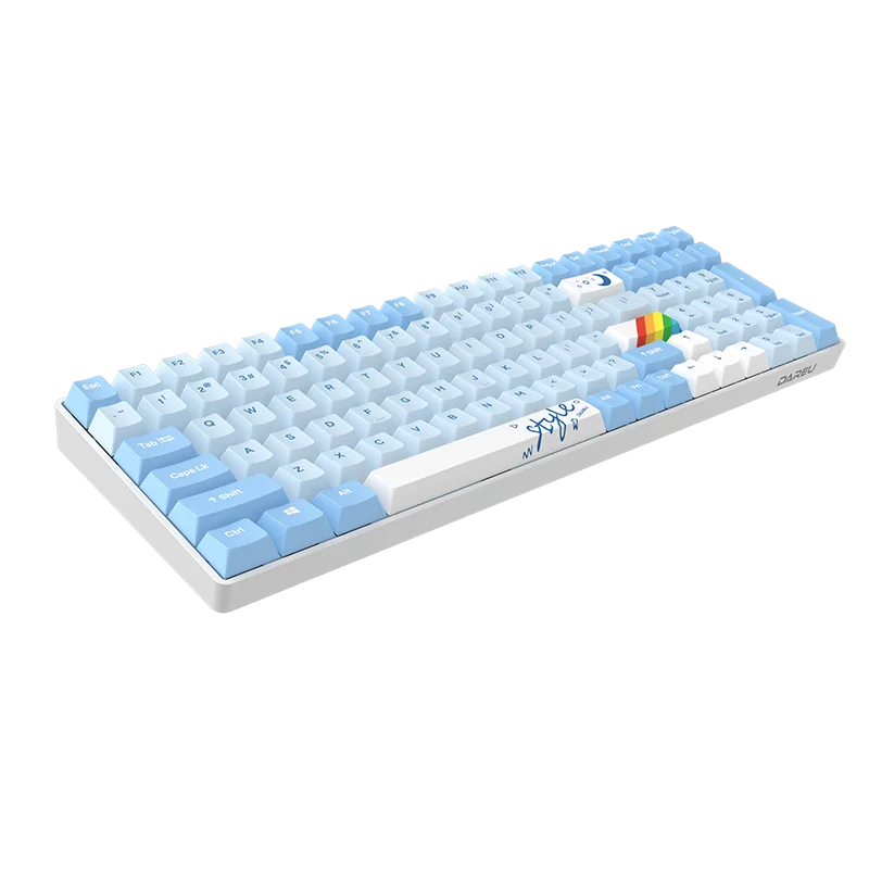 dareu a100 tri mode connection 100 hotswap rgb led backlit pbt keycaps mechanical gaming keyboard with ttc switch free global shipping