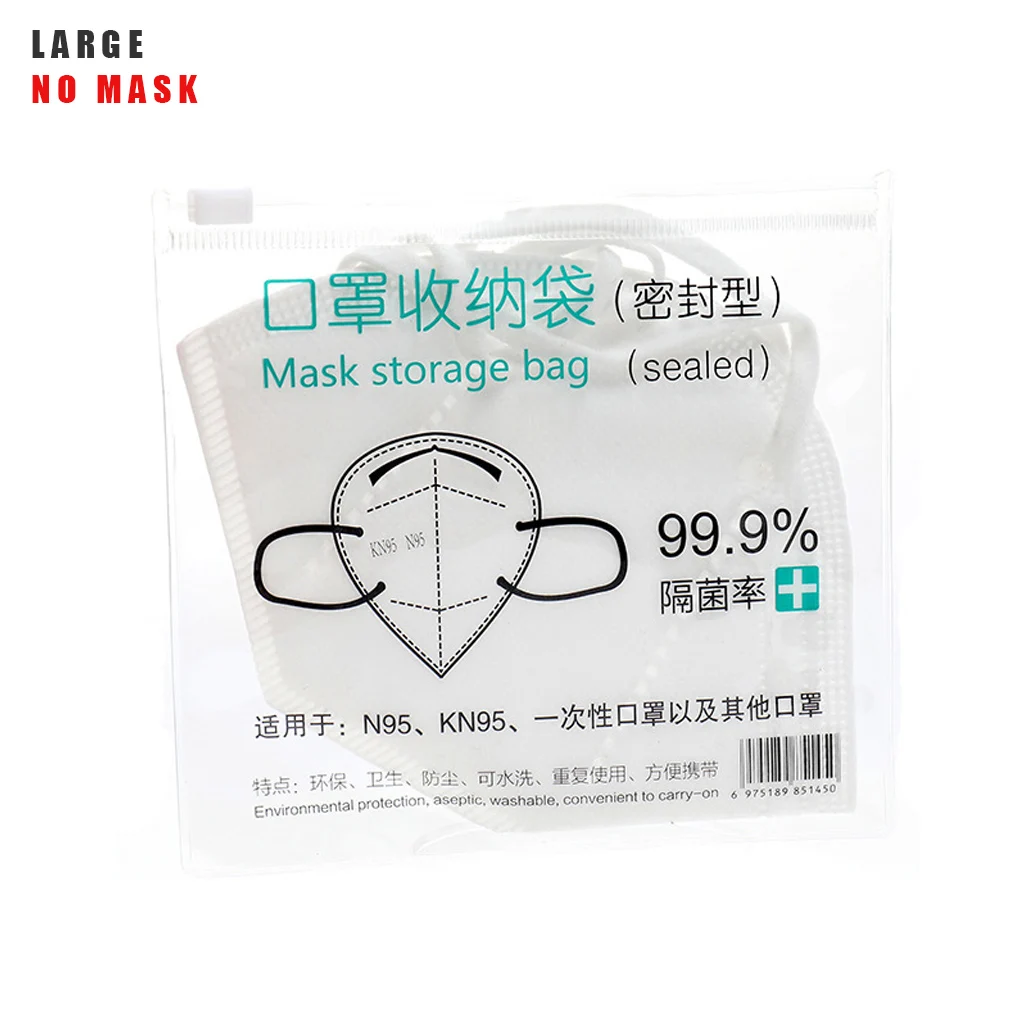 

1pc Dustproof Storage Bag Zipper Mask Holder Portable Eco-Friendly Storage Case Mouth Mask Storage Box Case Save Mask Boxes Bags