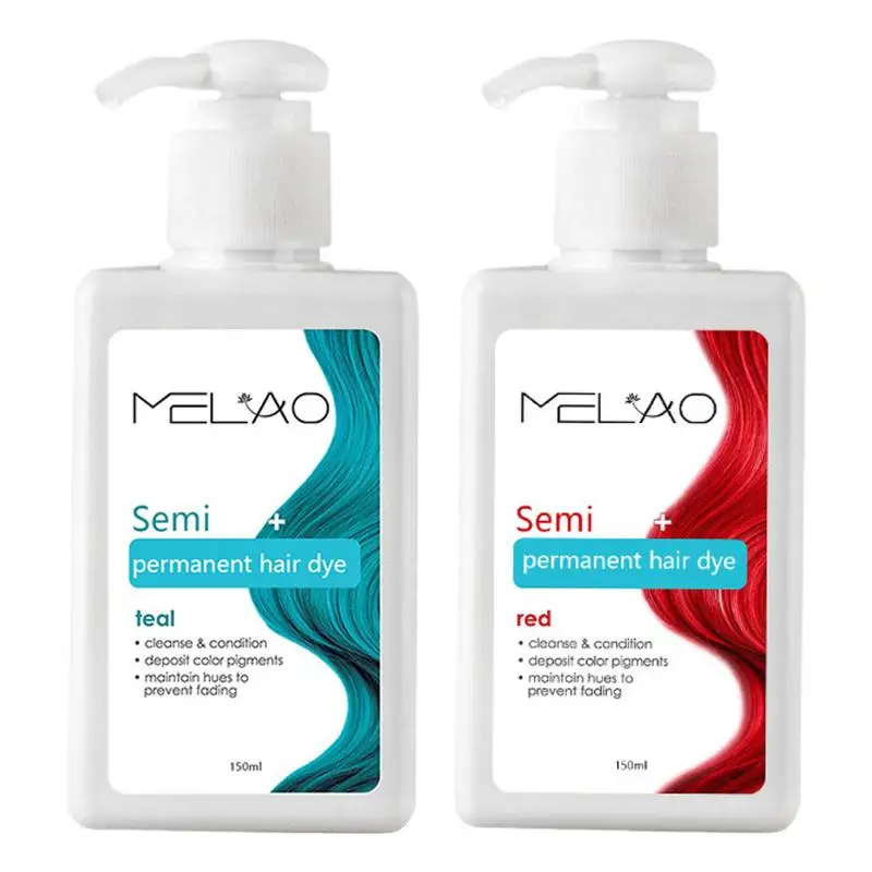 Cream And Conditioner With Quick Nice Easy Staining Red And Blue Color Hair Care Prod
