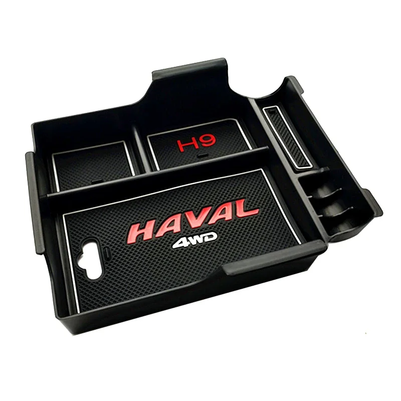 

Для Great Wall Haval H9 2015-2022 центральный подлокотник ящик для хранения органайзер центральная консоль нескользящие контейнеры держатель автомобили доступ