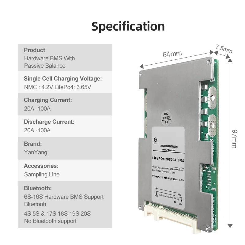 Плата для 60V 64V LifePo4 Li |
