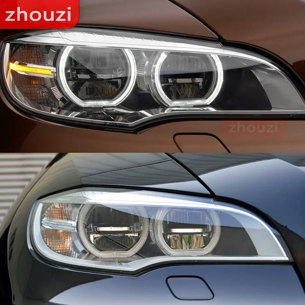 Фото Для BMW X6 M E71 2008-2014, оттенок автомобильных фар, черная дымчатая защитная пленка, передняя фара, прозрачная наклейка из ТПУ, аксессуары, 2 шт. №5