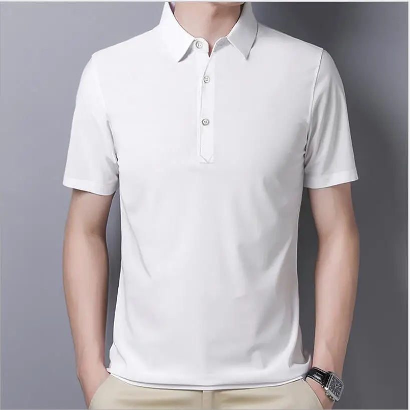 

2022 Summer New Men Cotton Short Shirt Business Top Casual Clothes For Man