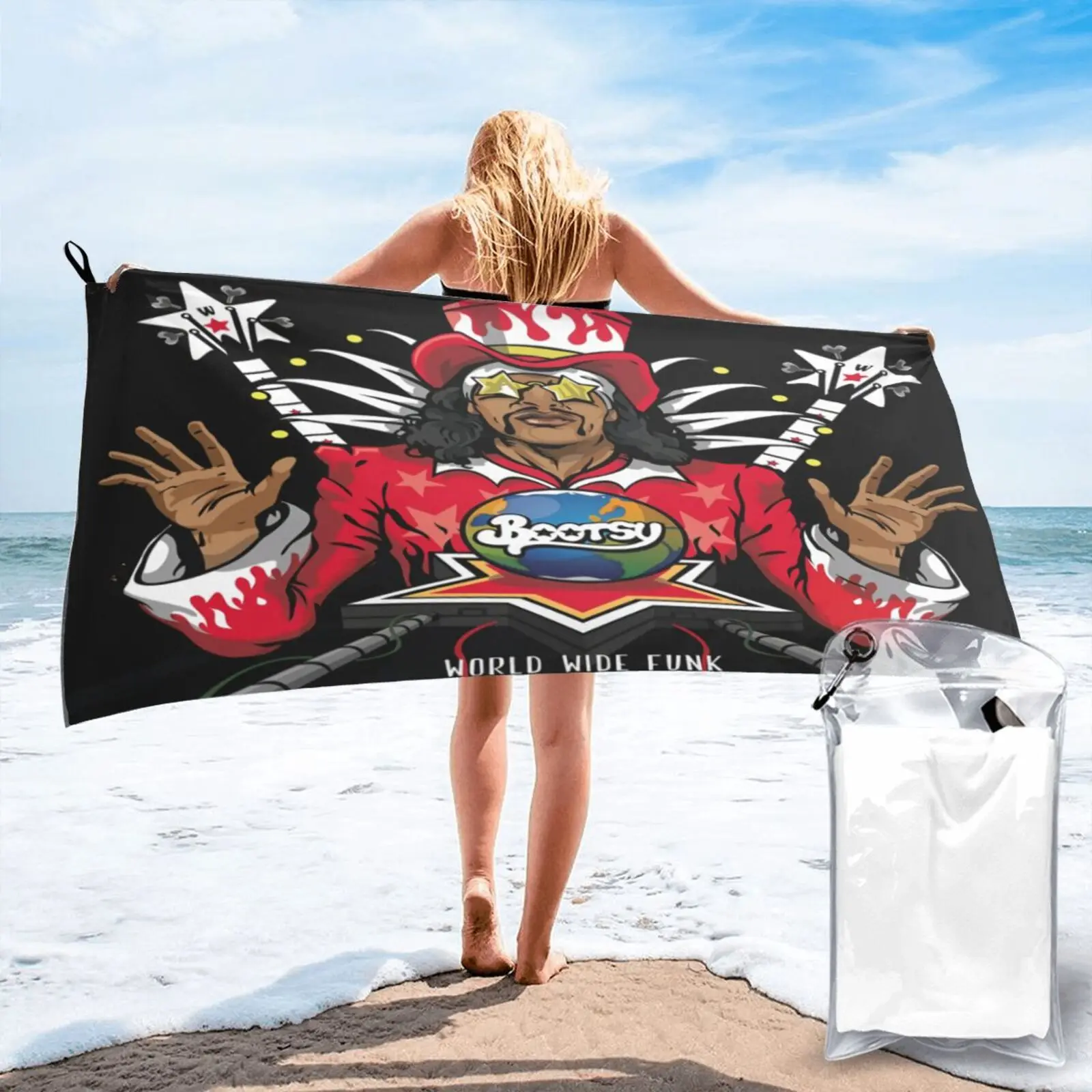 

Bootsy Collins World Wide Funk Gray Beach Towel For Bath And Sauna Sea Beach Towel Beach Blanket Beach Towel Bathroom Products