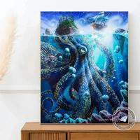 octopus ocean ship underwater world 5d diy diamond painting mosaic embroidery cross stitch art rhinestone home decor 2022 new