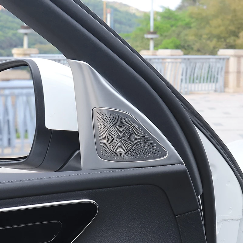 

Front Door A-pillar Tweeter Speaker Frame Decoration Modified Audio Cover For Mercedes Benz C Class W206 C200 C260 2021 2022