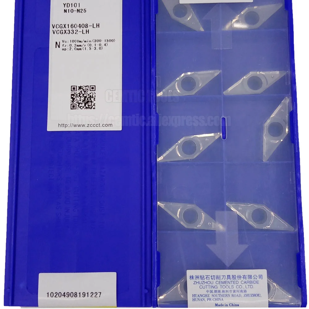 

ZCC CNC лезвие из сплава YD101 VCGX160408-LH