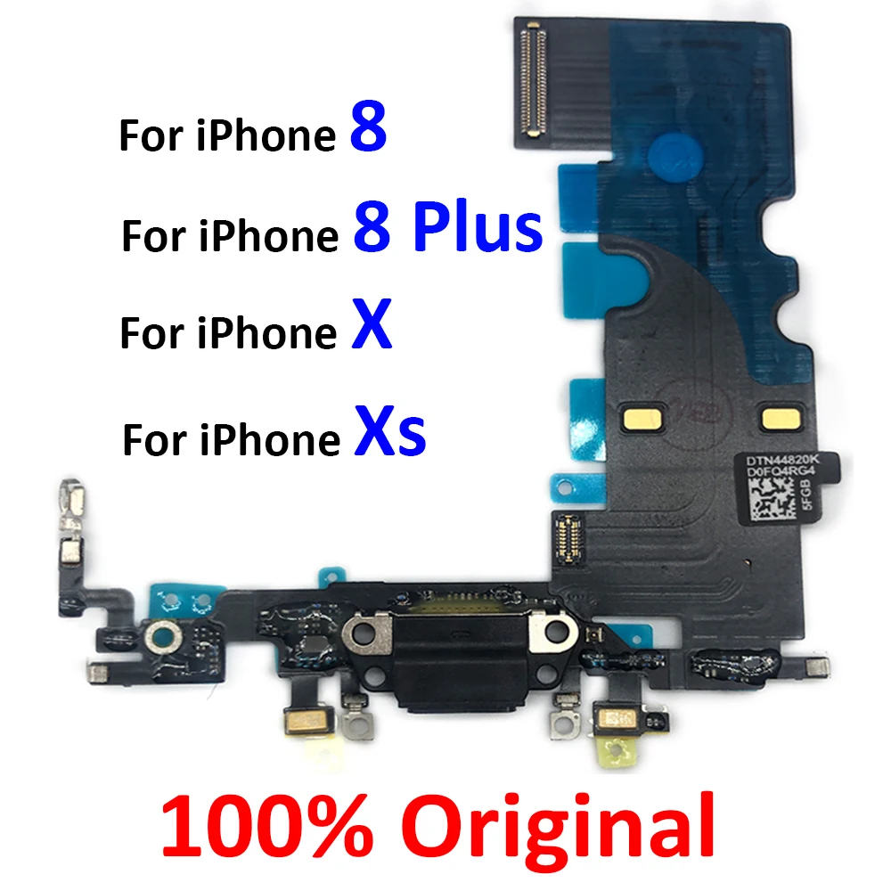 

100% оригинальная плата зарядного устройства PCB Flex для Iphone 7 7G 8 8G Plus X XS USB-порт соединитель док-станция зарядный ленточный кабель