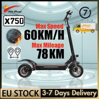 60kmh jueshuai x750 electric scooter 78km long mileage e scooters with seat 10 big wheel trotinette %c3%a9lectrique hot sale