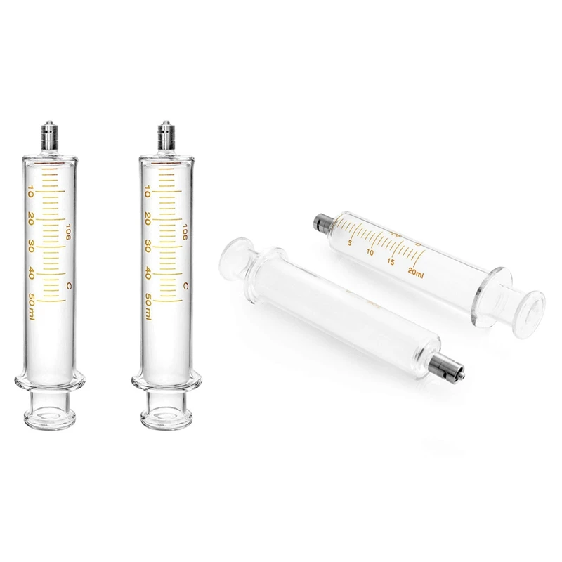 

2 Pack Luer Lock Reusable Glass Syringe With No Needle