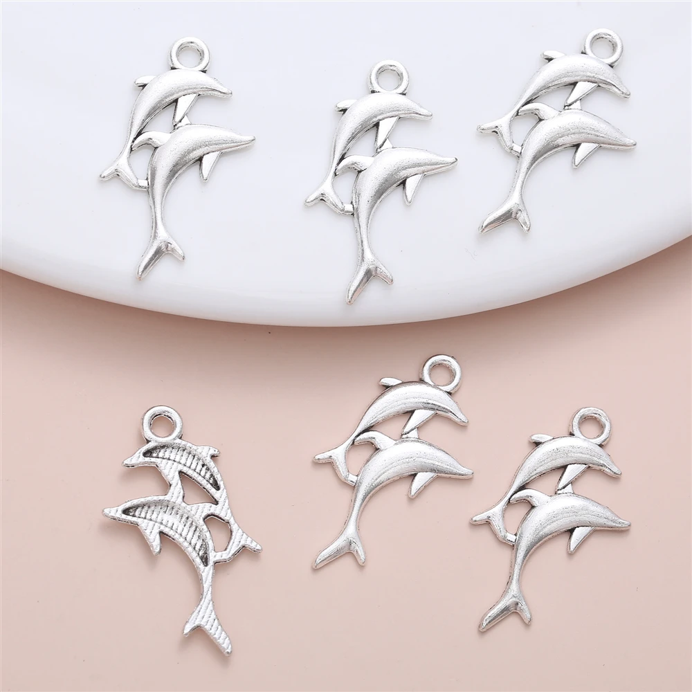 

100 шт./компл. женские милые дизайнерские подвески в виде дельфина аксессуары персонализированные материалы для изготовления ювелирных изделий подвеска ожерелье серьги