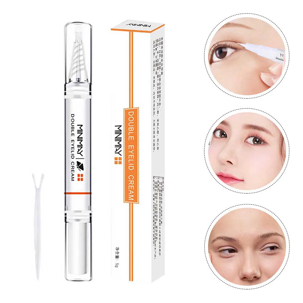 

Eyelid Double Cream Glue Pen Invisible Liquid Tape Stickers Fold Eyelids Stick Crease Eyelash Serum Natural False Shaping