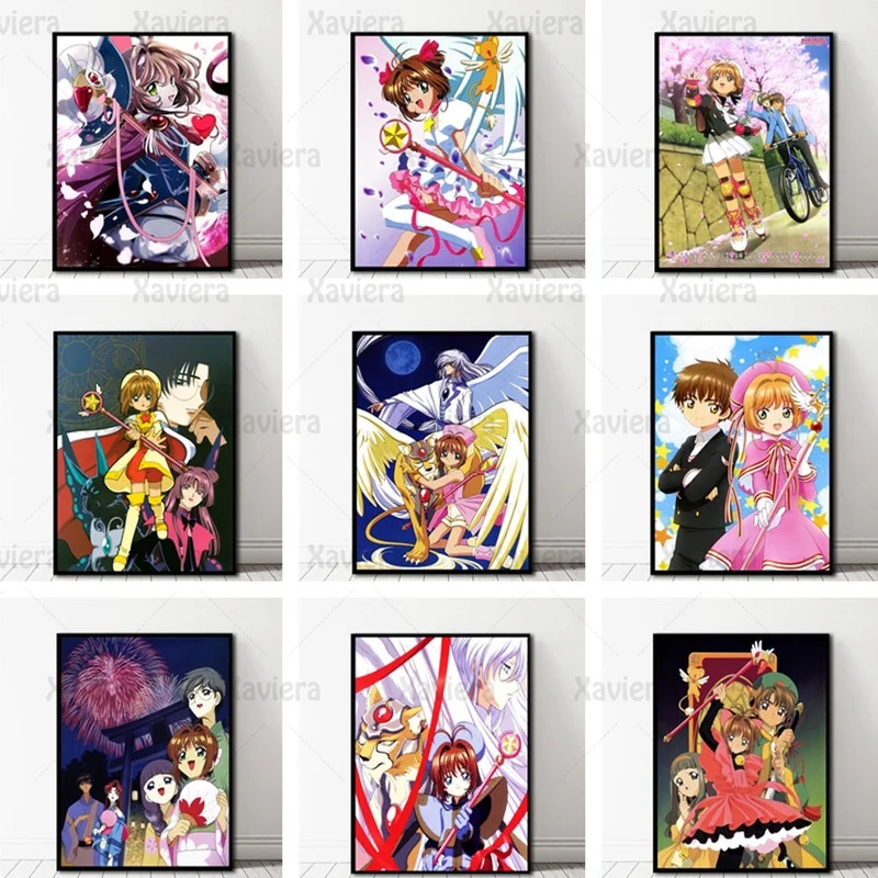 

5D Diy Diamond Painting Card Captor Sakura Anime Picture of Rhinestones Cross Stitch Full Square Drill Embroidery Kit Home Decor