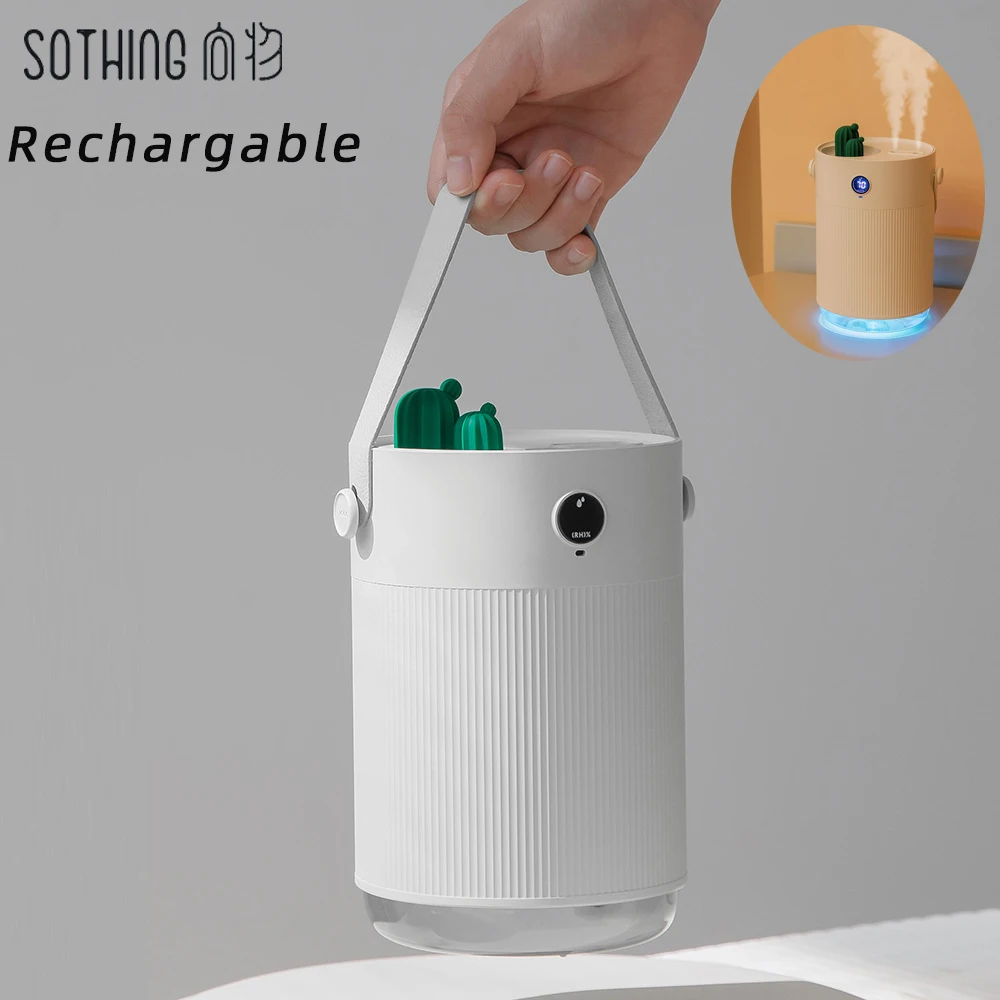 

Uareliffe 1000ml Wireless Humidifier Dual Nozzle Sprayer With Night Light LCD Digital Humidity Sense Purify Air Mist Diffuser