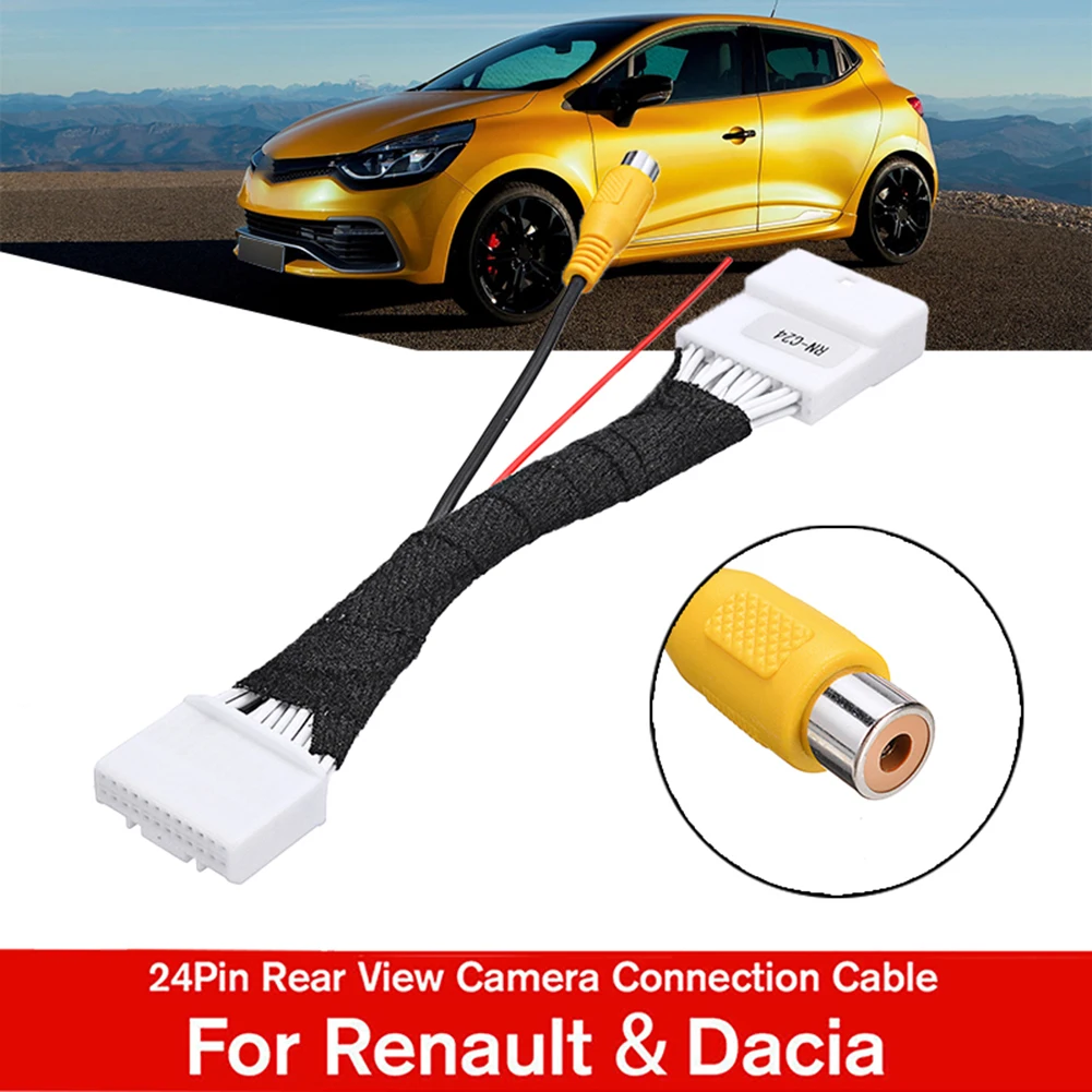 

100% Brand New 1pcs 24 Pin Car 77777777Rear View Camera Adapter Wire Fit For Renault And For Dacia Car Accessories Plug-and-play