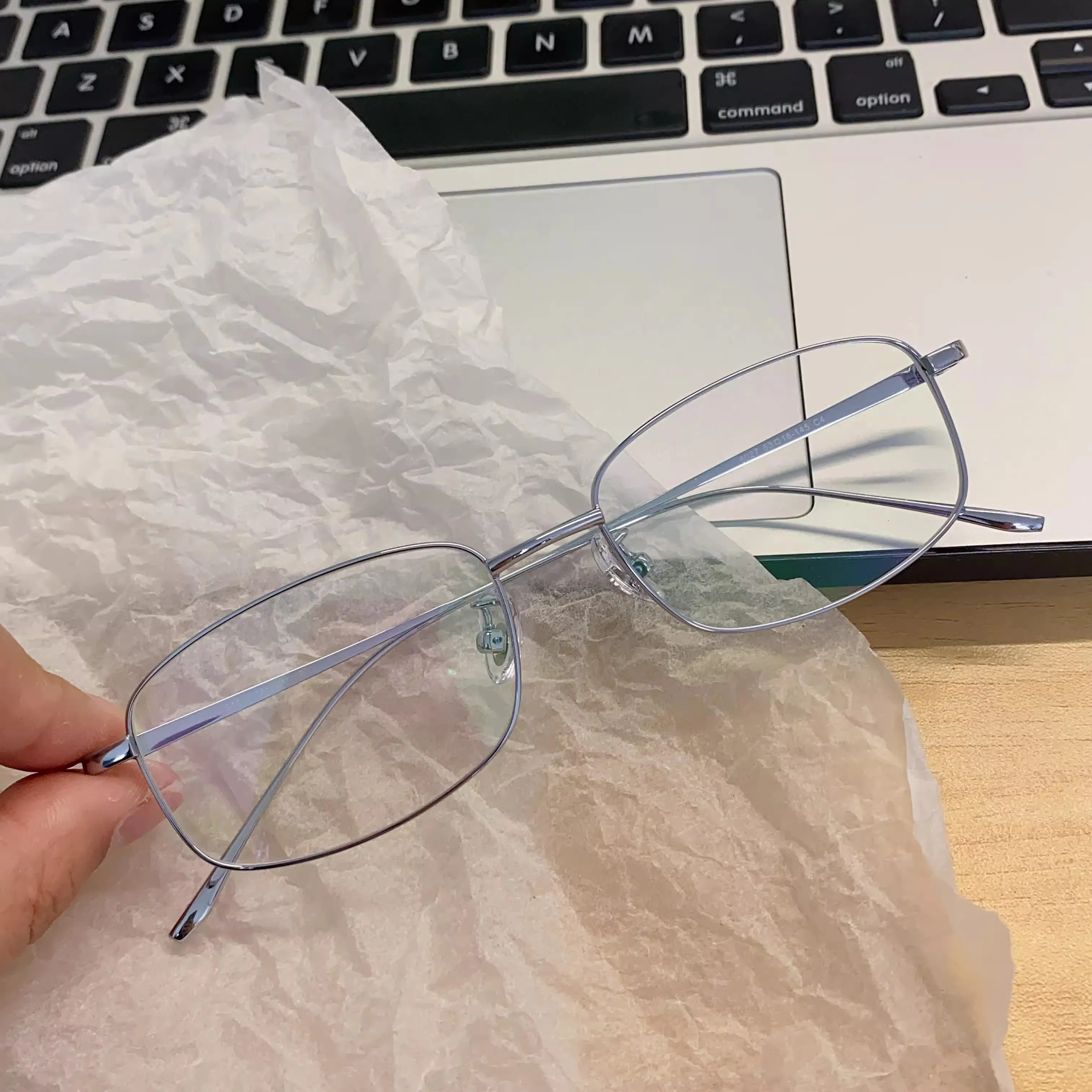 Очки в металлической квадратной оправе стиле Харадзюку Y2K женские маленькие очки