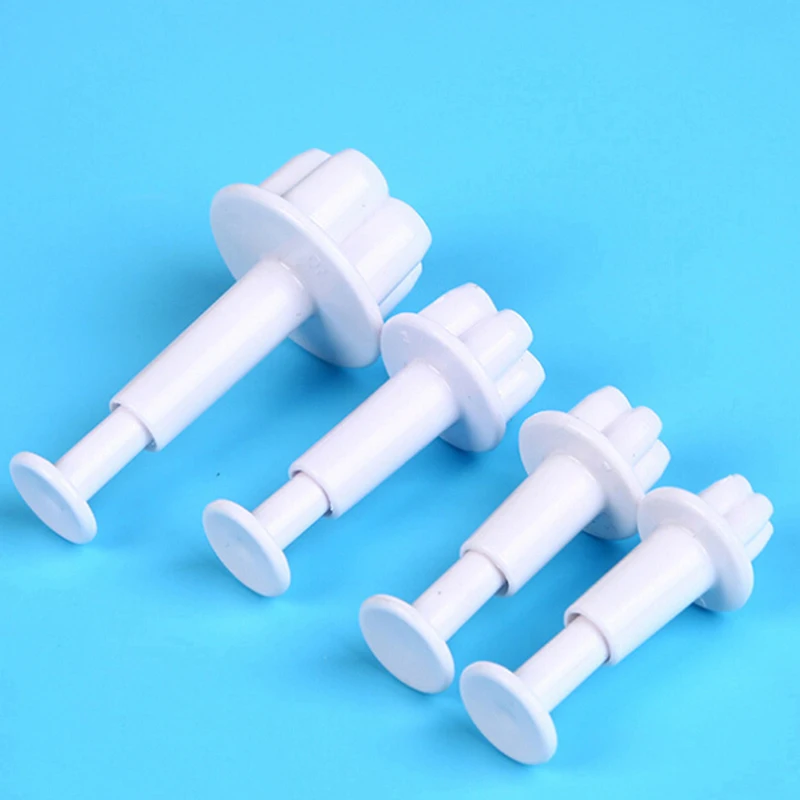 100% Новый и высококачественный 4pcsset DIY Выпекать форму для формы цветов 3D печенье