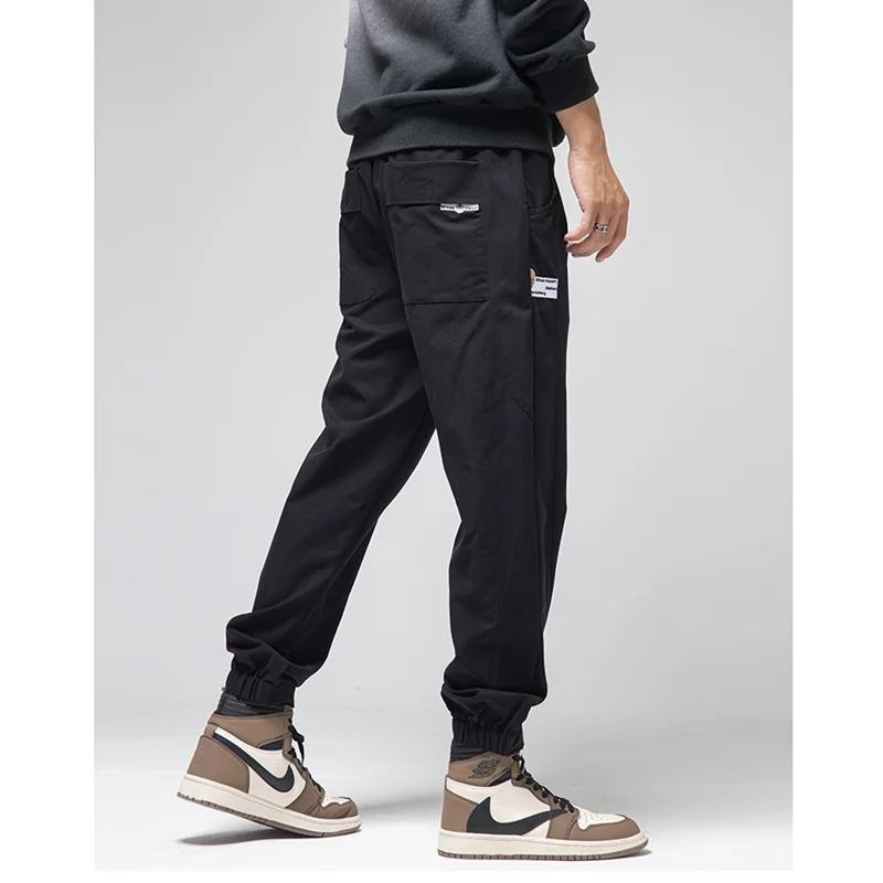 Men Clothing Autumn and Winter Straight Loose Cylinder Lanyard Casual Pants Vintage Comfortable Black Harun Trousers Women 2022