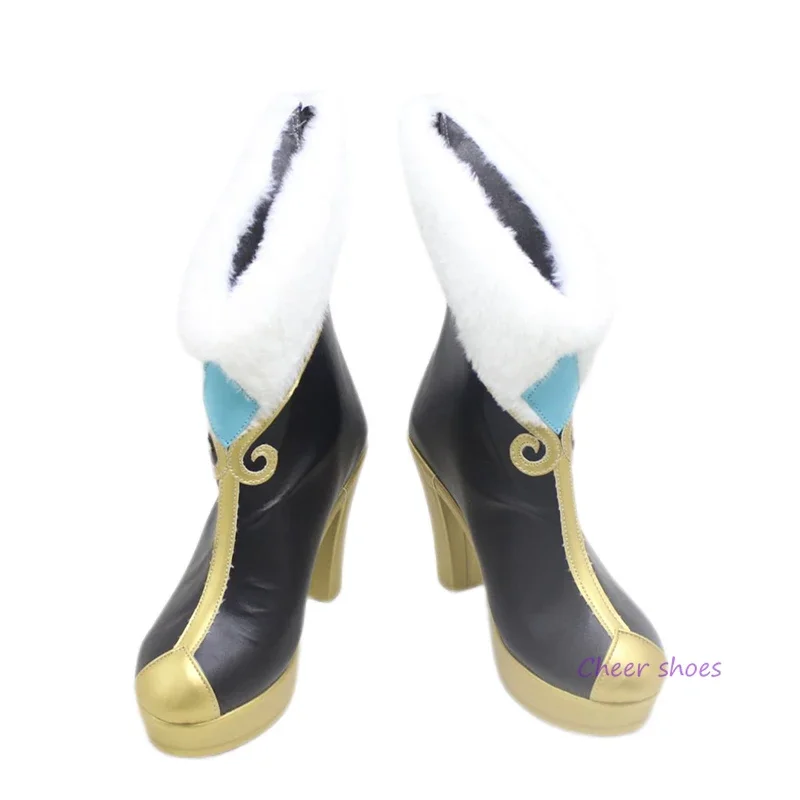 LOL Seraphine косплей костюм игры Новогодняя кожа красный кролик ботинки сапоги